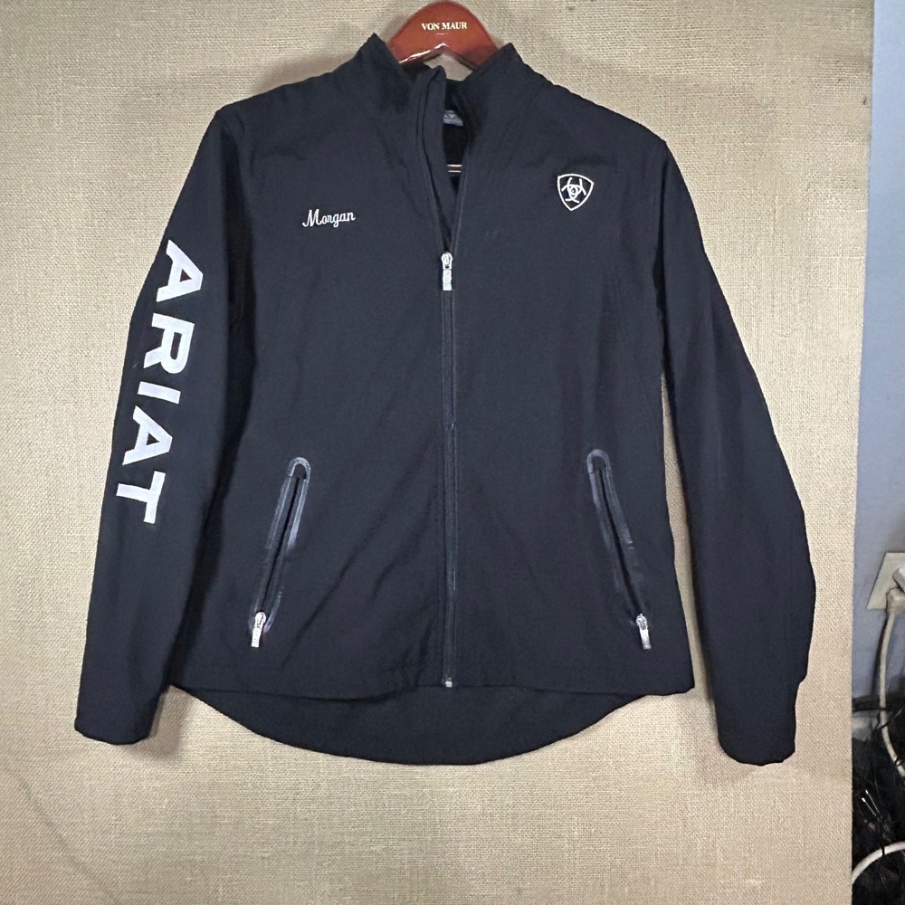 Ariat Women Black Grier School Equestrian Softshell Jacket XL 10019206